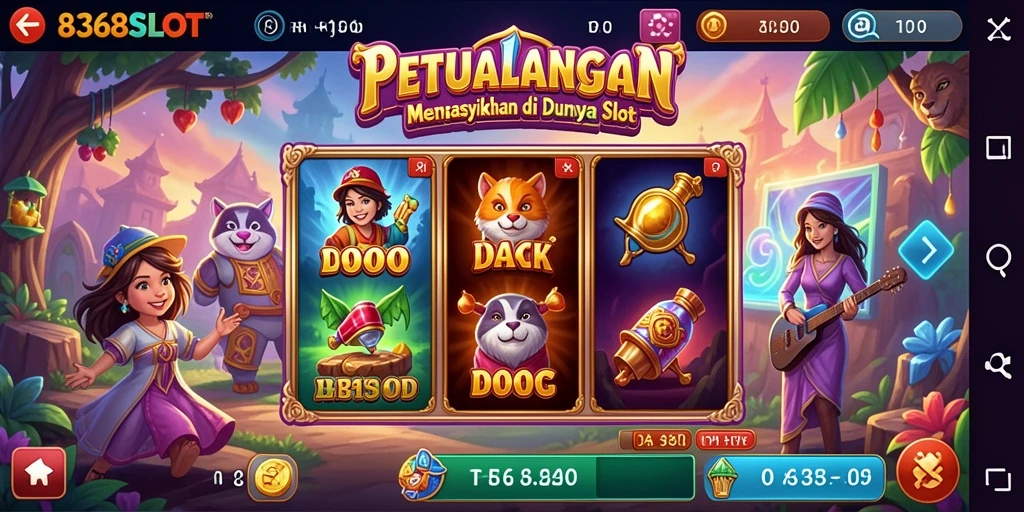 Tangkapan layar 8368SLOT menunjukkan petualangan mendebarkan dengan elemen slot.