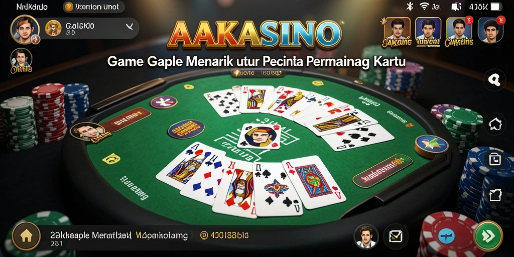 Gameplay AAKASINO yang seru dan interaktif dalam permainan Gaple.