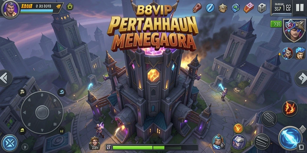Gameplay menara pertahanan yang mendebarkan dan strategis di B8VIP.