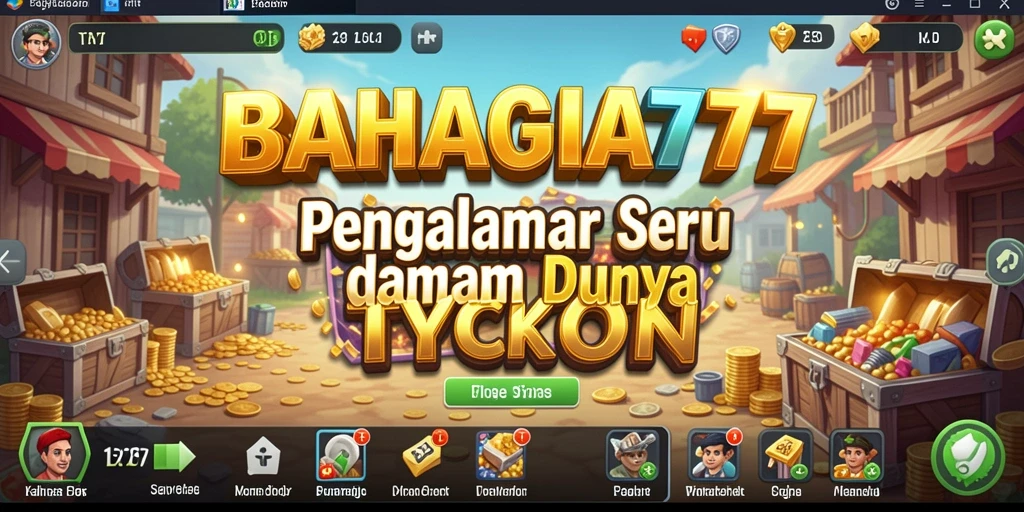 Screenshot gameplay <strong>BAHAGIA777</strong> yang menunjukkan dunia Tycoon yang menantang.