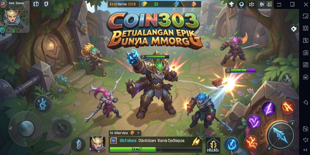 Screenshot gameplay COIN303 yang menunjukkan aksi seru dalam petualangan MMORPG.