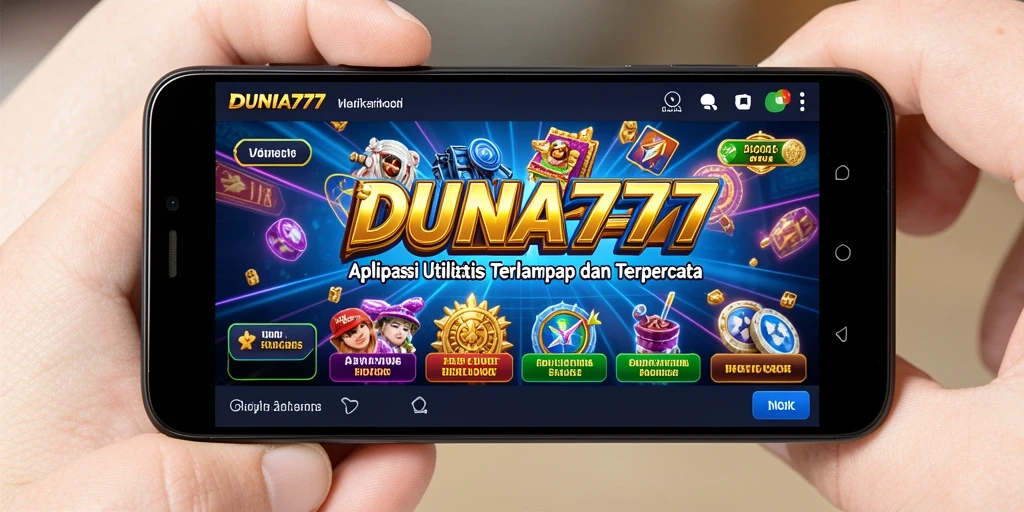 Screenshot DUNIA777 menunjukkan antarmuka aplikasi Utility yang intuitif.