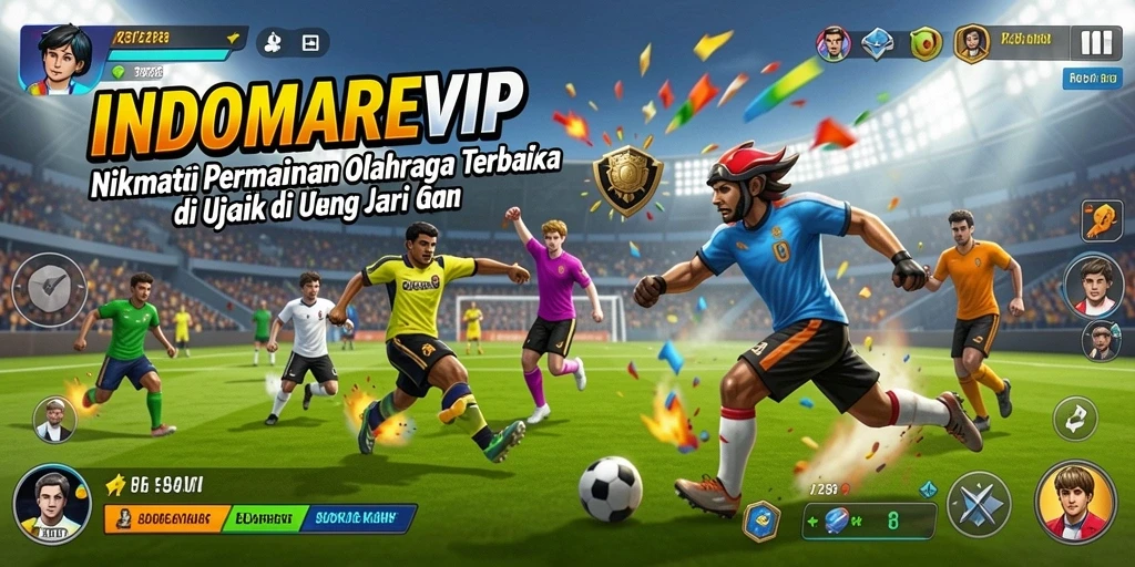 Screenshot gameplay INDOMAREVIP menampilkan aksi olahraga yang seru dan kompetitif.