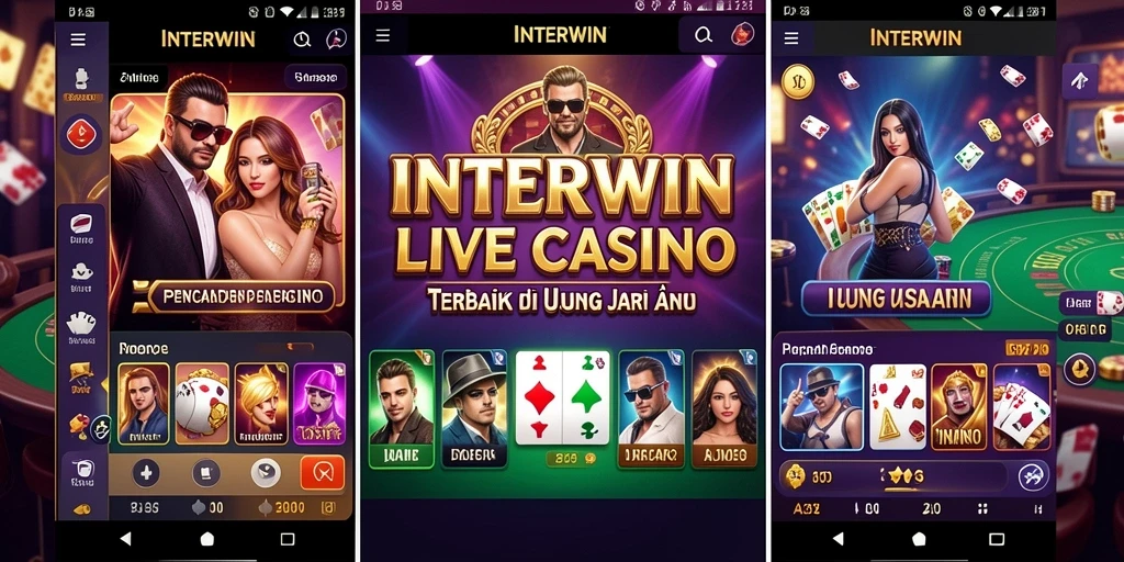 Screenshot gameplay Live Casino INTERWIN yang menampilkan dealer profesional.