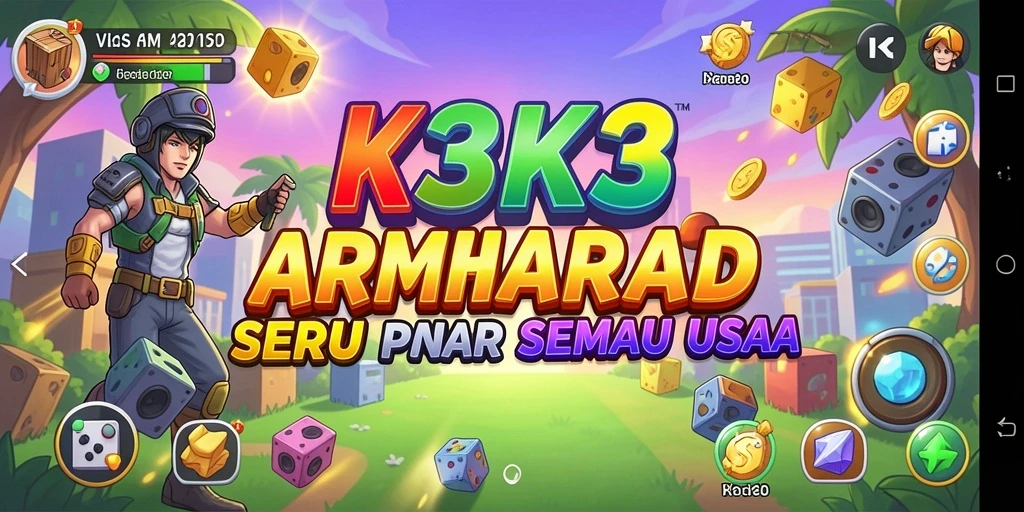 Tangkapan layar utama K3K3 menampilkan gameplay yang mengasyikkan dan penuh aksi.