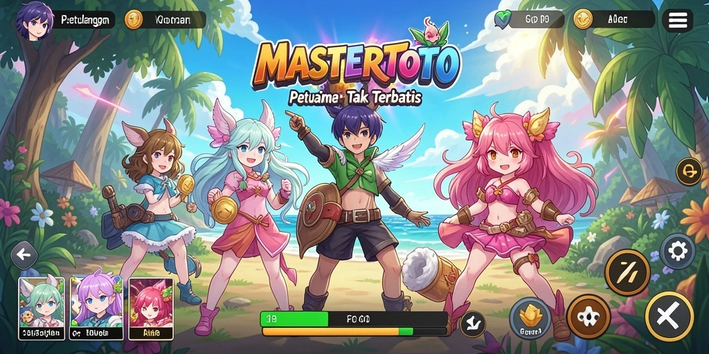 Screenshot MASTERTOTO menampilkan aksi pertarungan karakter Anime yang dinamis.