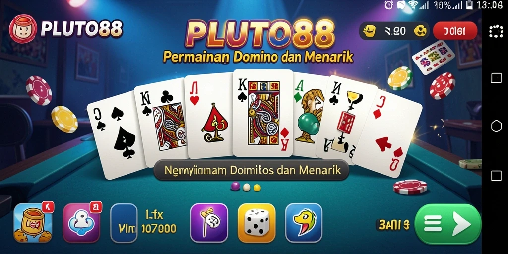 Gameplay seru saat bermain Domino di PLUTO88.