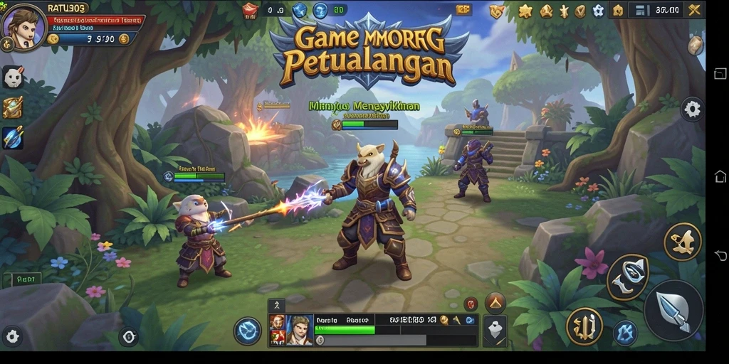 Tampilan gameplay <strong>RATU303</strong> yang mendebarkan dengan aksi pertarungan epik.