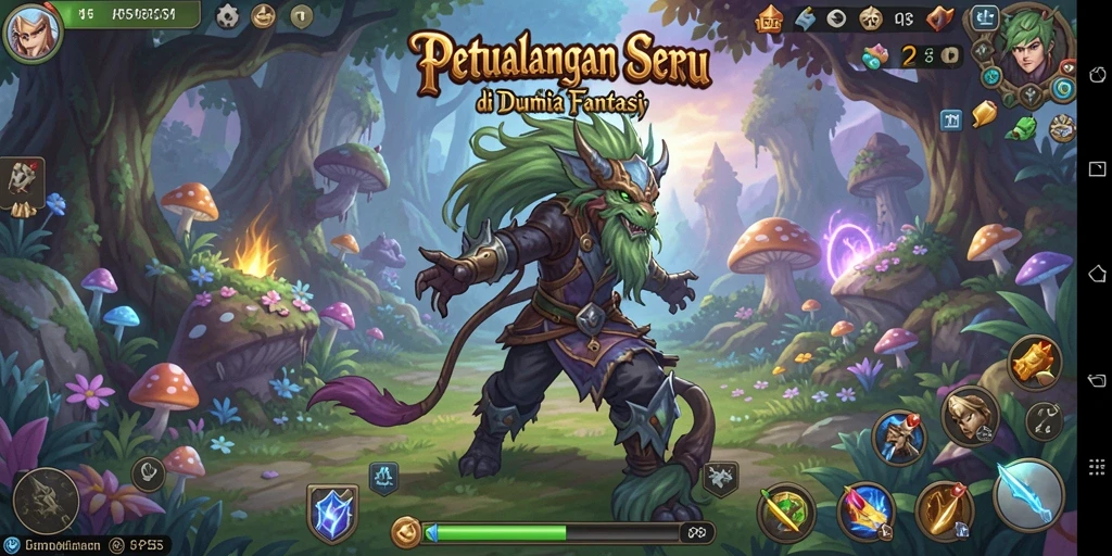 Screenshot utama RP55 menampilkan momen epic dalam gameplay Adventure.