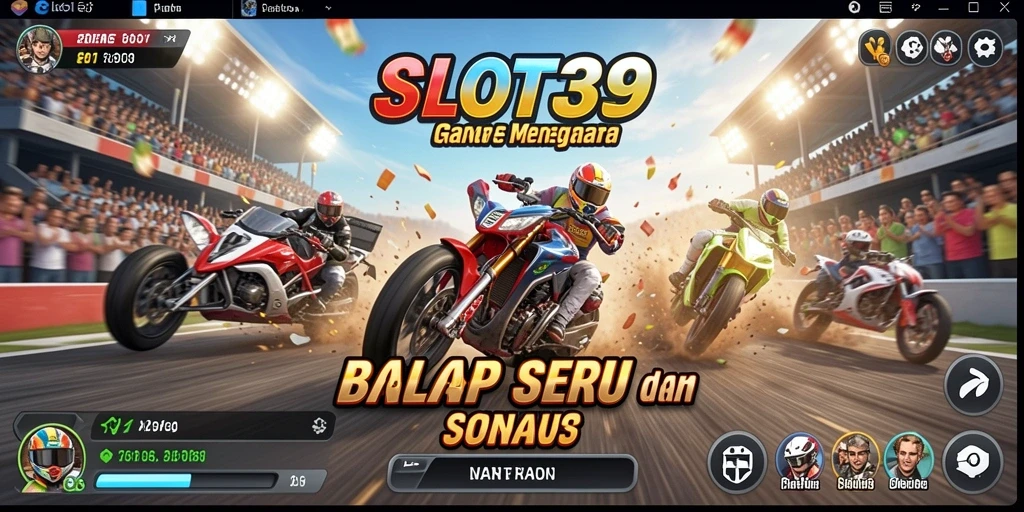 Menampilkan gameplay balap yang seru dan menegangkan di SLOT39.