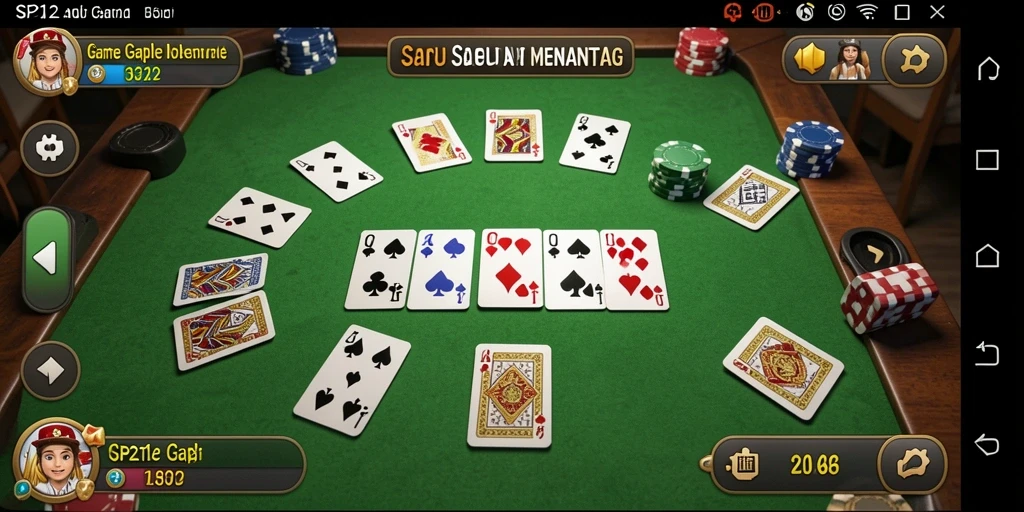 Tampilan gameplay Gaple yang mendebarkan di SP212.