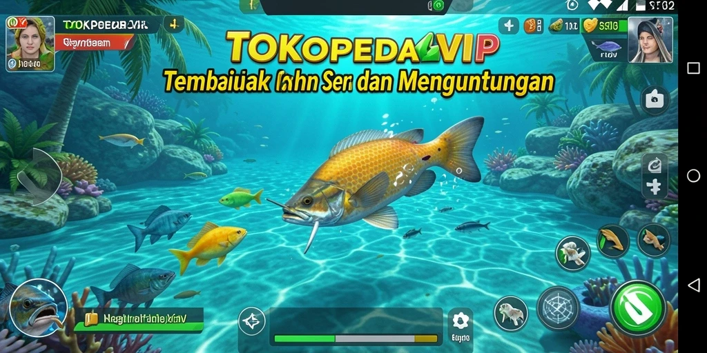 Tampilan gameplay Tembak Ikan penuh warna dan menarik.